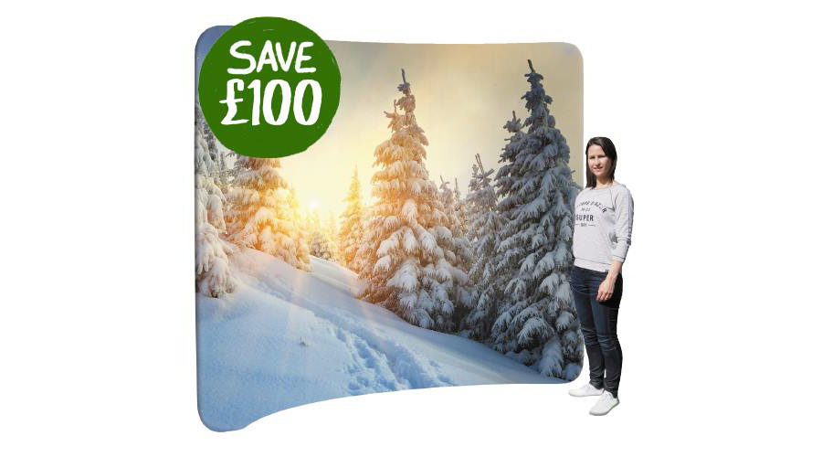 January Sale! £100 off a ‘Curve 30’ Fabric Display